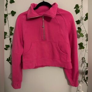 Lululemon Raspberry Hot Pink Oversized Scuba Sweashirt Size XS/S